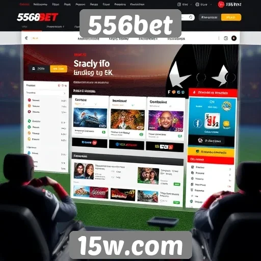 Interface do usuário no site 556bet